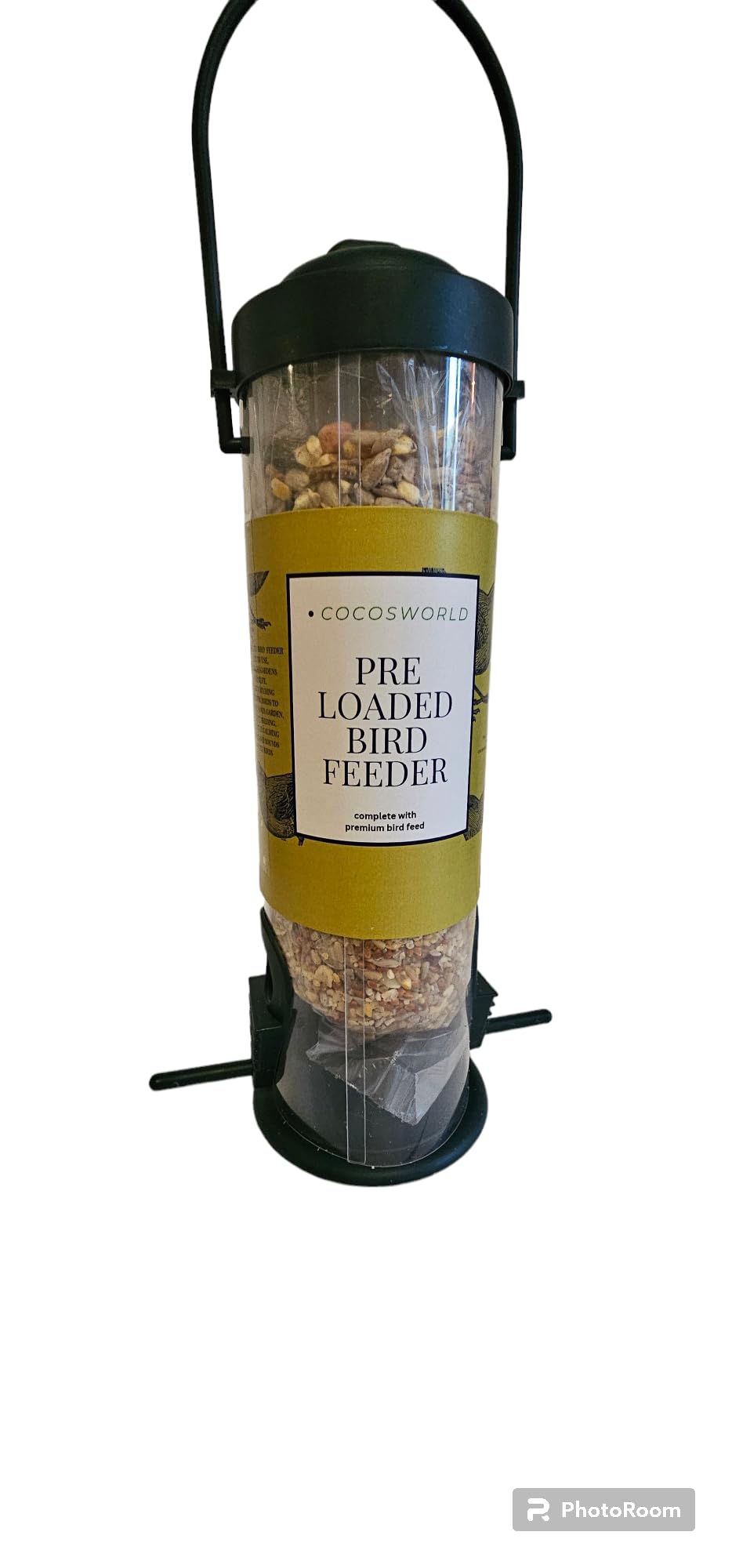 bird feeder with feed