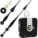 Youngtown High Torque Long Shaft Clock Movement Kit with 12 in Black Hands | Clock movement replacement kit with high torque long shaft, 12 inch black hands, ideal for clock repairs and DIY clock making