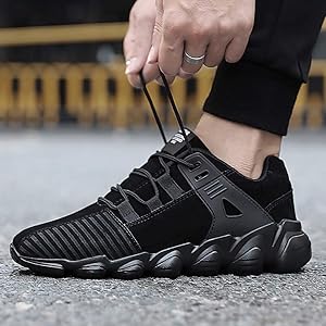 YAYADI Zapatillas Hombre Adulto Macho Caminar Trotar Deportivo Transpirable Zapatos De Atletismo Inferior Hueco Sneakers