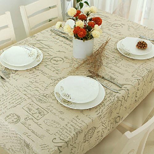 Linen Cotton Tablecloth Dustproof Rectangular Dinner Picnic Table Cloth Wedding Party Hotel Table Cover