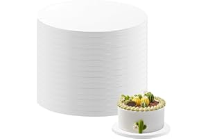 AERTIAVTY 15 Pack Cake Drums 10 Inch Round Cake Boards White 1/2” Thick Cake Drum Corrugated Cardboard Cake Base for Multi-Layer Cakes Sturdy Cake Decorating Supplies