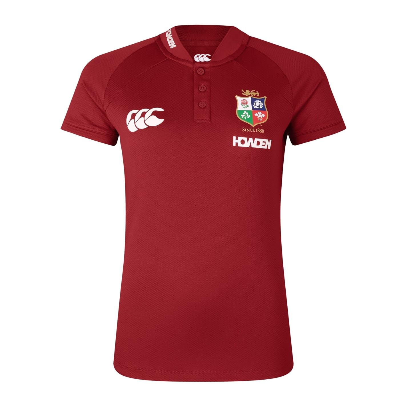 British & Irish Lions Canterbury Women's Official Canterbury Polo Shirt | Breathable | Moisture Wicking, Red Dahlia, 18