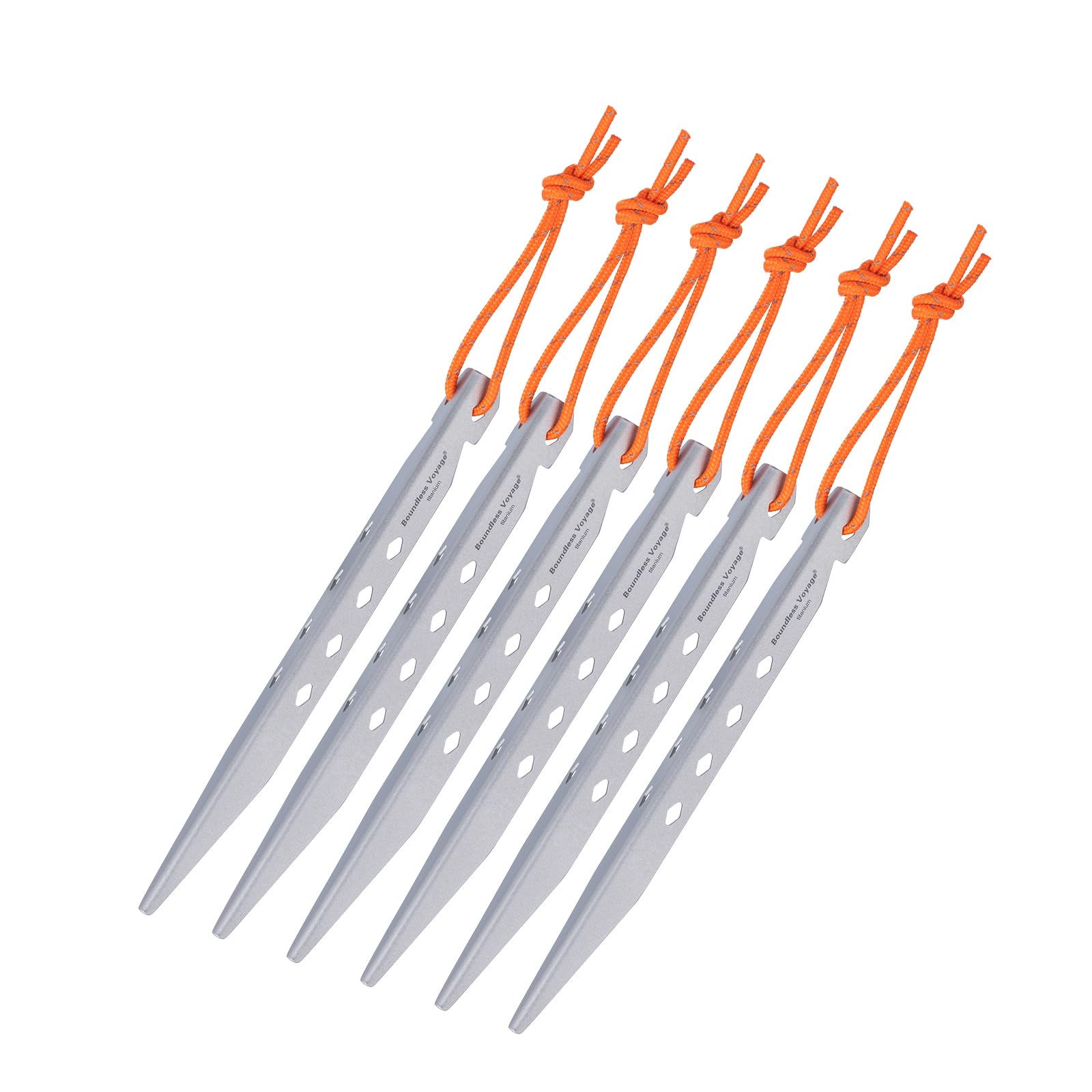 iBasingo V-shaped Titanium Pegs Ultralight Tent Stakes Pegs Portable Ground Nails Outdoor Camping Heavy Duty Tent Accessories Ti4007P (6 pieces/lot)