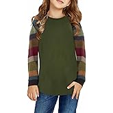 storeofbaby Girls Tops Casual Long Sleeve Shirts Loose Round Neck Tunic Blouse