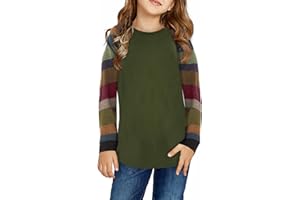 storeofbaby Girls Tops Casual Long Sleeve Shirts Loose Round Neck Tunic Blouse
