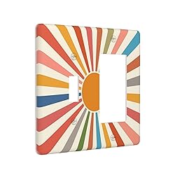 Thsanju Abstract Colorful Sun Retro Geometric