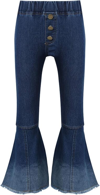 YOOJIA Mädchen Jeans - Schlaghose Mit Bootcut & Elastischem Bund