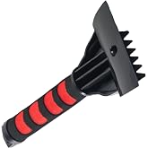 RevHeads Ice Scraper for Car Windshield &amp; Windows with 9" Reinforced Handle | Windshield Scraper, Chisel Side for Frost, Claw Side for Icy Chunks, For Cars, Crossovers &amp; Small Trucks