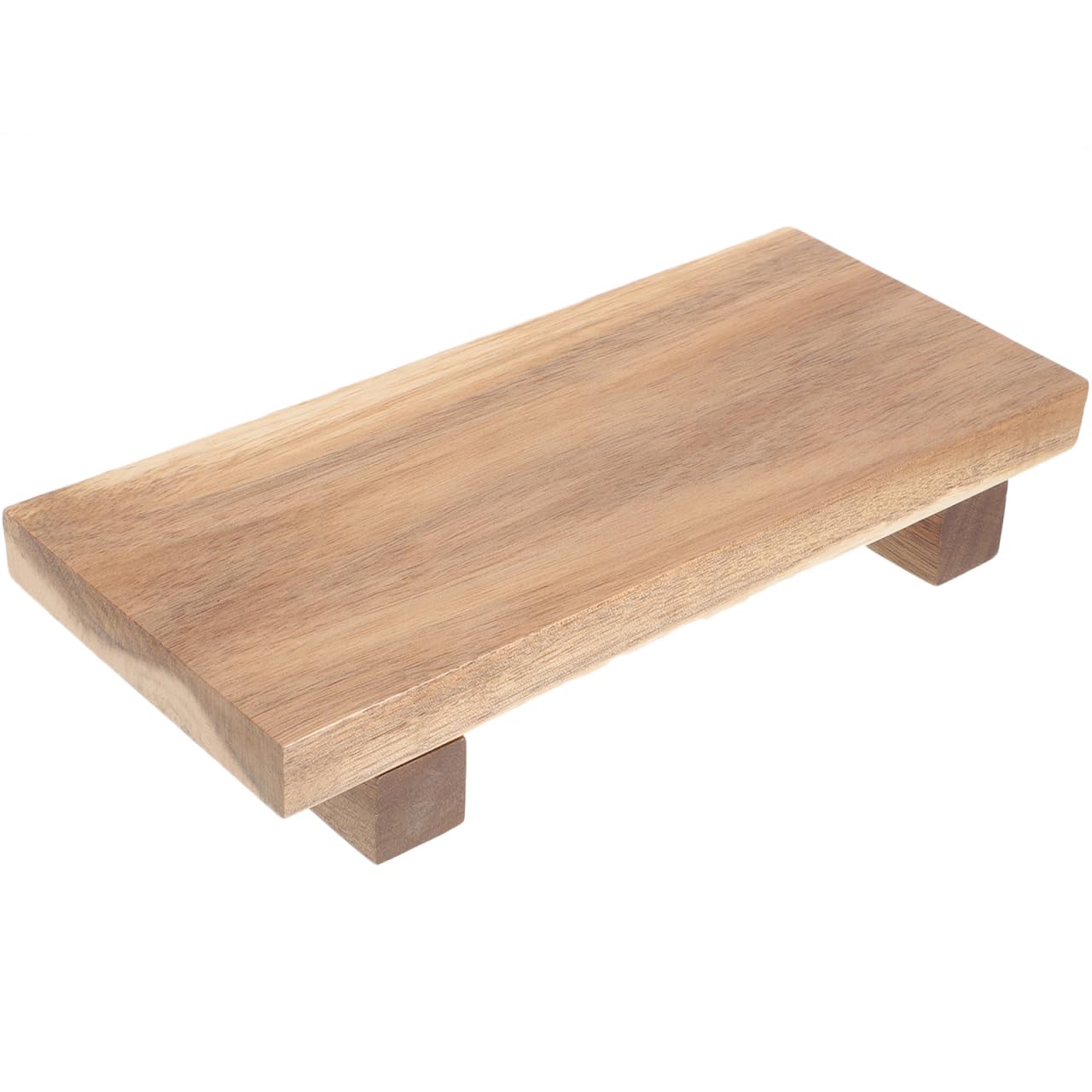 Angoily Wooden Soap Holder Tray Pedestal Stand for Bathroom Kitchen Sink Soap Dish Organizer Rectangular Storage Tray