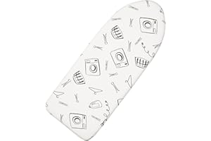 Seiritex Table Top Ironing Board Cover 12 x 32 inch, 3 Layers Small Iron Board Cover, Heat Reflective Thick Padding with Elasticized Edges (White)