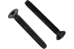 AFZZ 50 Pcs Trailer Deck Screws - 5/16-18 x 2-1/2" Flat Head Floorboard Thread Cutting Screws, T40 Star Drive Type F, Black Self Tapping Screws for Trailer Flooring & Floorboards