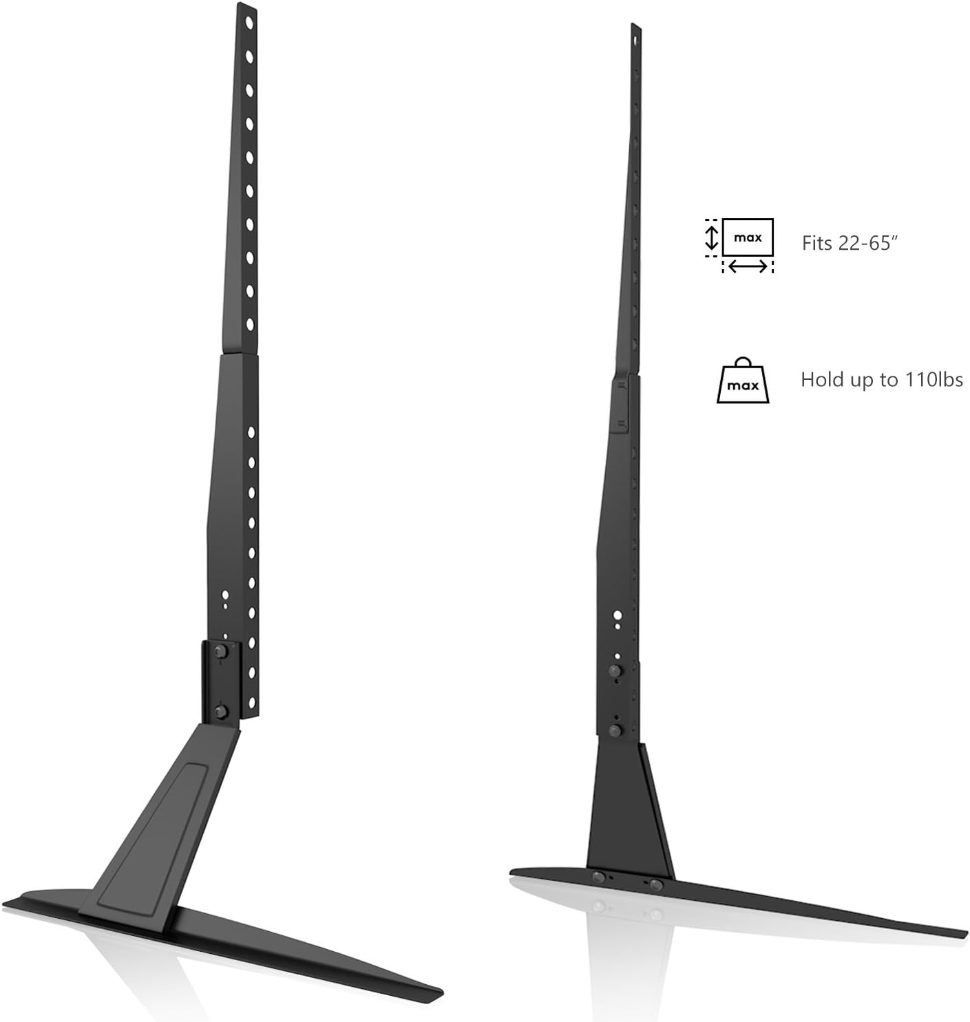 WALI Universal TV Stand Table Top for Most 22 to 65 inch LCD Flat Screen TV, VESA up to 800 by 400mm , Black (TVS001): Home & Kitchen