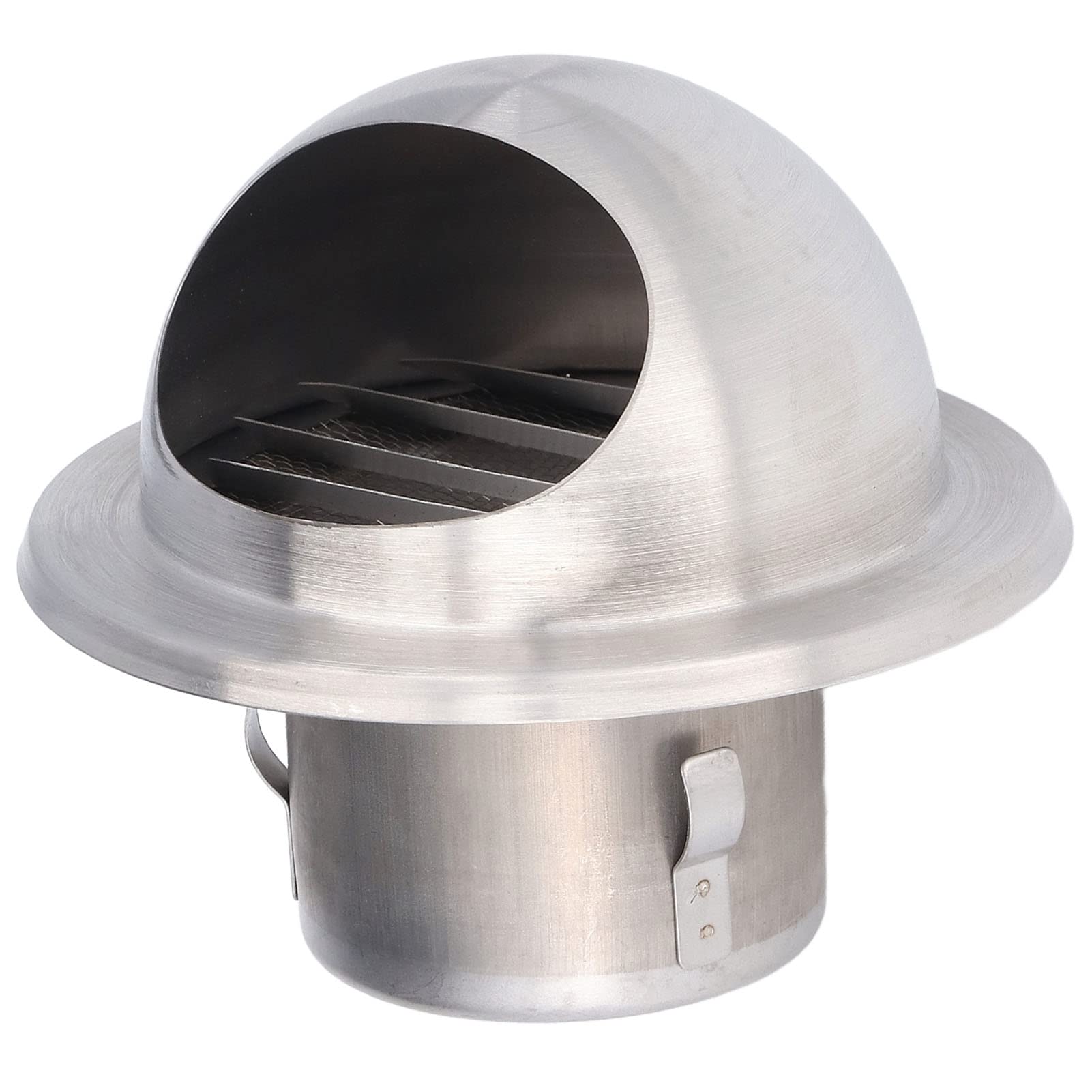 Fafeicy Stainless Steel Wall Vent, Bull Nosed External Extractor 60mm, Round Grille for External Wall Exhaust, Home Improvement