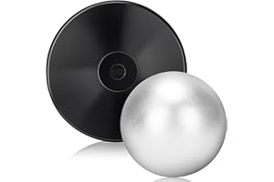 ZEALOR Iron Shot Put Set 8lbs Shot Put Ball 1kg Discus Track & Field Athletes Training Rubber Discus 1 kg Shotput for High School & College Throwers Outdoor Sports Coaching Competitions Practice Fitness