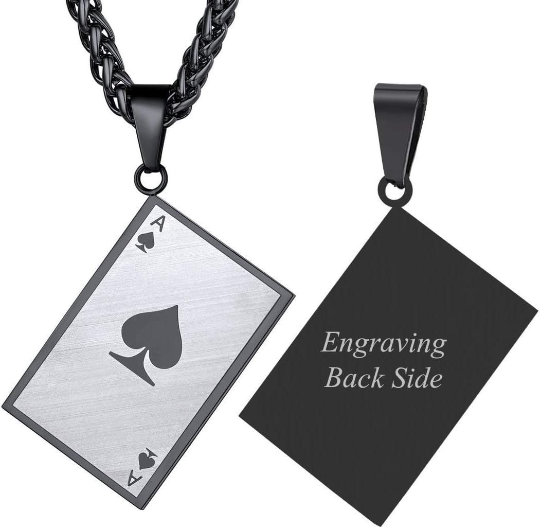 U7Men Rock Hip Hop Jewelry Stainless Steel 18K Gold Plated Spear Point Arrowhead/Wolf Teeth Pendant Necklaces 22"