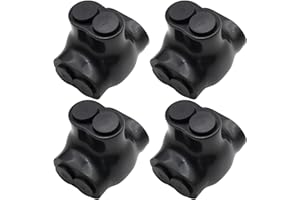 AIRTAK 4-14 AWG Insulated 2 Port Inline Splice Connector Black Wire Connectors,Allen Hex 7/64" Insulated Cable Connectors Pre-Loaded Oxide Inhibitors,UL Listed(4pcs)