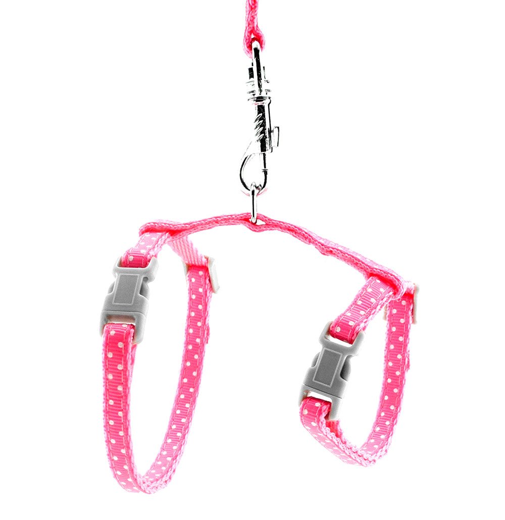 SMALLLEE_LUCKY_STORE Cat Harness Collar Giraffe Small Dog Kitten Halter Harnesses Pet Walking Vest Lead Adjustable Pink — image 1