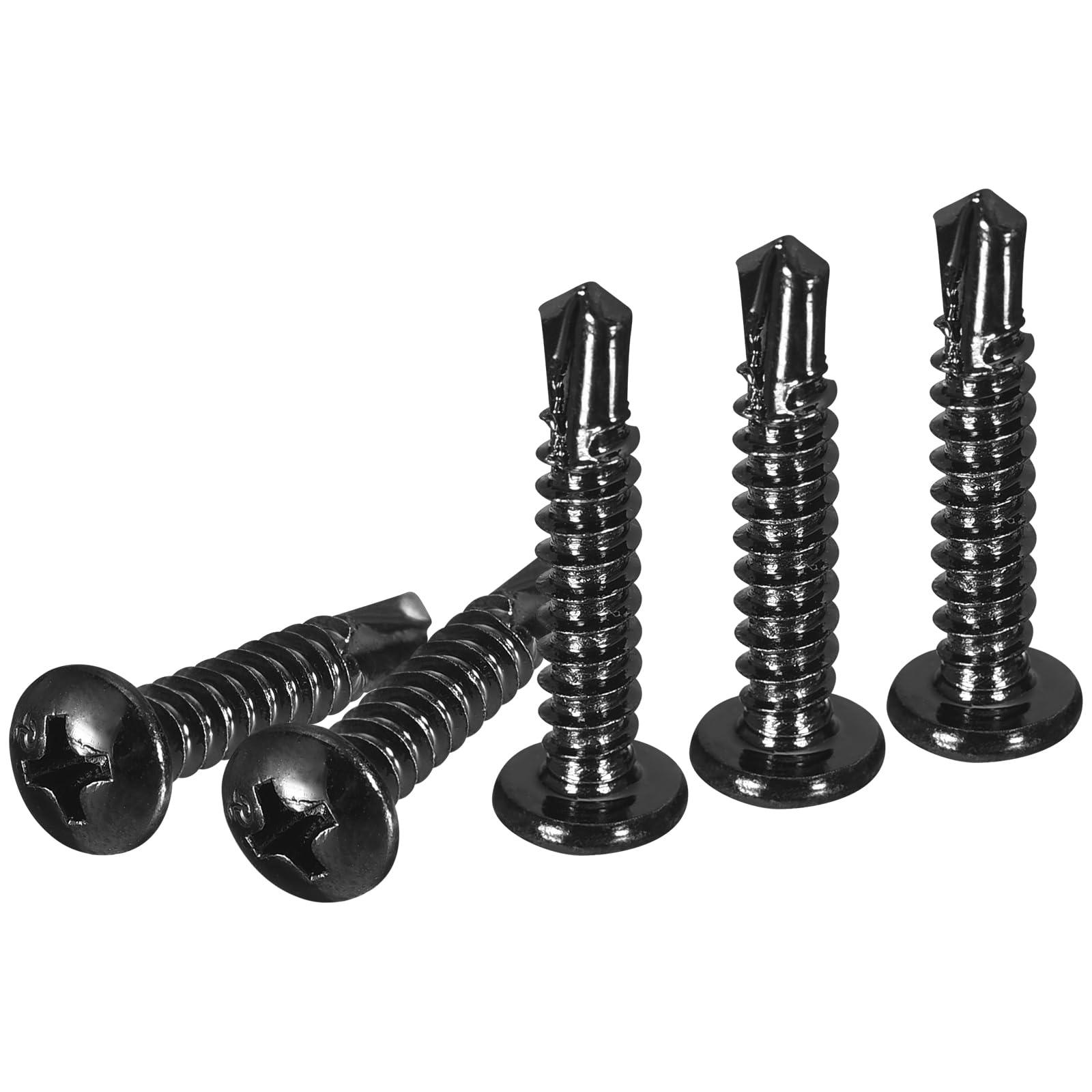 DTGN #10x1" Pan Head Self Drilling Screws - 50Pack - Black Oxide 410 Stainless Steel Phillips Drive Self Tapping Sheet Metal Screws — image 1