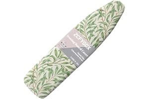 ZCFYGDX Ironing Board Cover & Pad 15x48 Inch, Iron Board Cover with Nose Pocket, Nylon Buckle Fastening Stain Resistant Scorch Resistant,Protection Covers with Elastic Edge Fresh Green Leaf Print