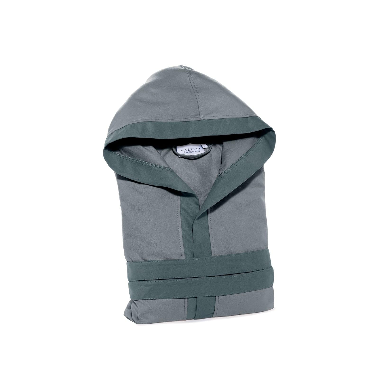 Caleffi Microfibre Bathrobe Anthracite Tecno bicolor - 25909