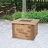 UniFlame LP Gas Outdoor Fire Bowl with Faux Stacked Stone