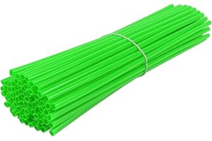 BAIONE Worldmotop 72Pcs Dirt Bike Spoke Covers Wheel Spoke Wraps Wheel Rim Spoke Skins Universal Replacement for Yamaha Honda BMW Suzuki Kawasaki(green)