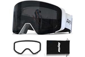RAYTICE Ski Goggles Lenses are Produced by Carl Zeiss Sunlens, Flip-Up Snow Goggles with Replaceable Lens for Men and Women