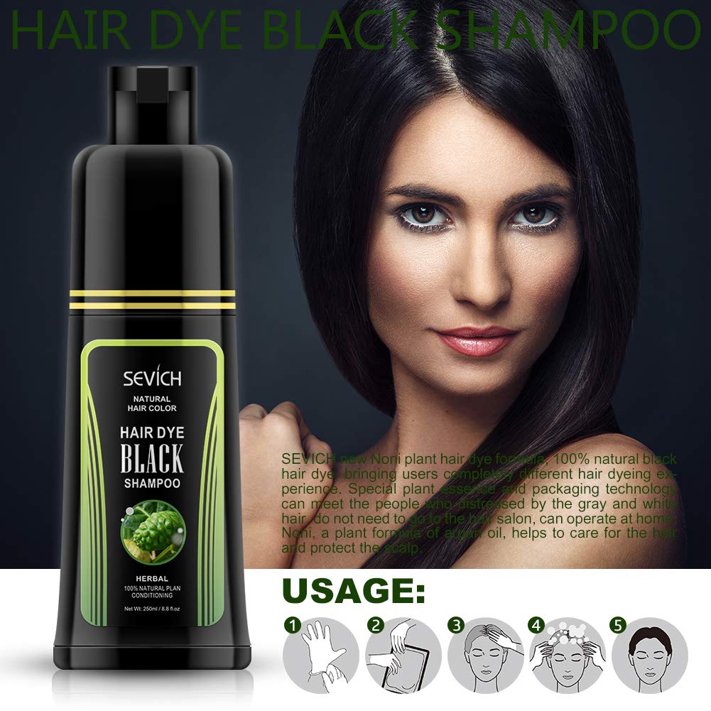 Amazon Com Black Hair Shampoo Sevich Instantly Black Hair Dye
