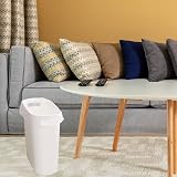 Caxmtu 10L Small Plastic Bathroom Bin with Handles 2 Pack White view 6