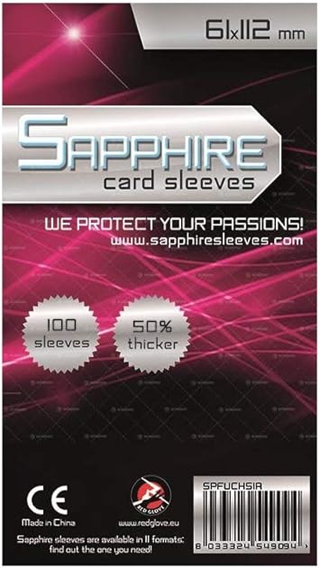 Red Glove Sapphire Card Sleeves Fuchsia 61x112 Mm 100 Pcs Amazon Es Juguetes Y Juegos