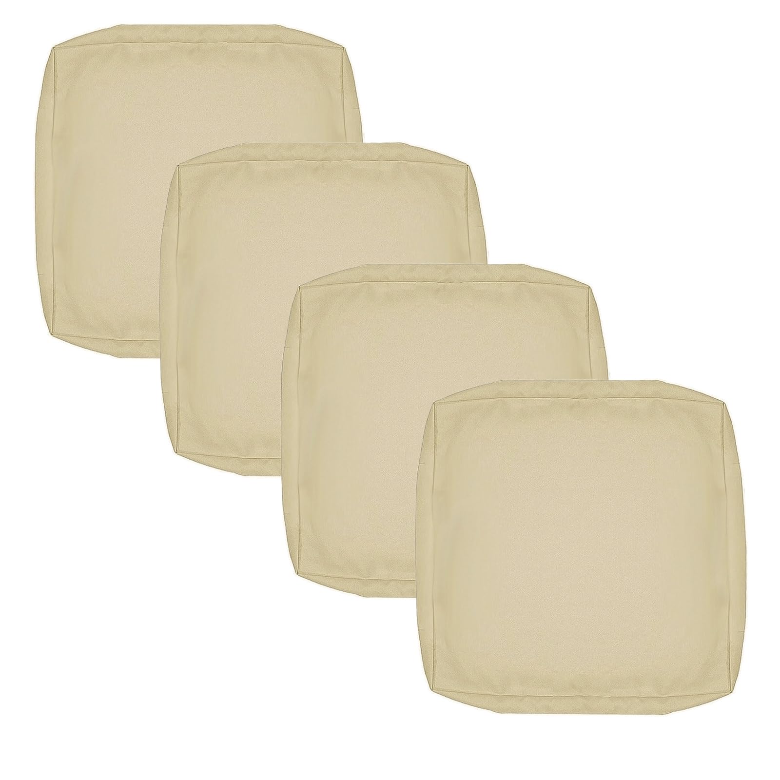 Photo 1 of Oslimea Patio Cushion Covers Replacement 24x24x4 inch 4Pack Outdoor Seat Cushion Slipcover Waterproof Outdoor Chair Cushion Covers, Khaki