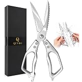 Detachable Kitchen Shears Scissors Heavy Duty for Poultry Meat Chicken Bone | Comes Apart to Rinse Clean; Sharp Stainless Steel Blades Slice Fish, Seafood, Herbs &amp; Veggies; All-Purpose Multi Cutting Tool
