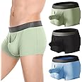 Cerahome Men's Underwear Separated Pouch Modal Boxer Briefs Elephant Nose Turnks Tagless Boxers
