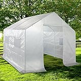 Quictent 2 Doors Portable Greenhouse Large Green Garden Hot House Grow Tent More Size (10'x9'x8')