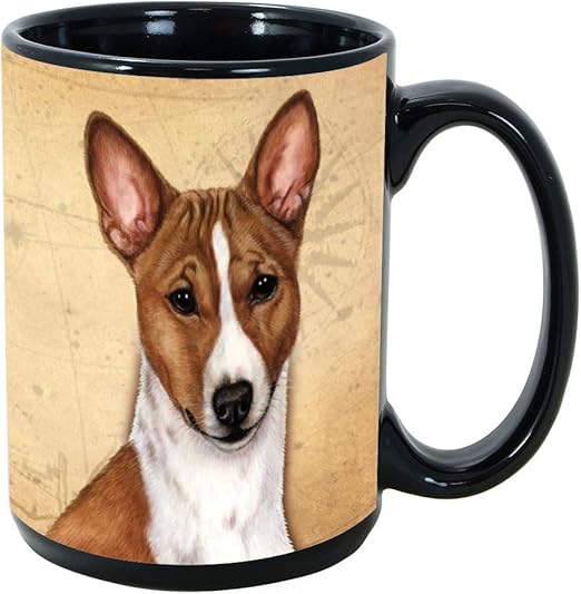 red and white basenji