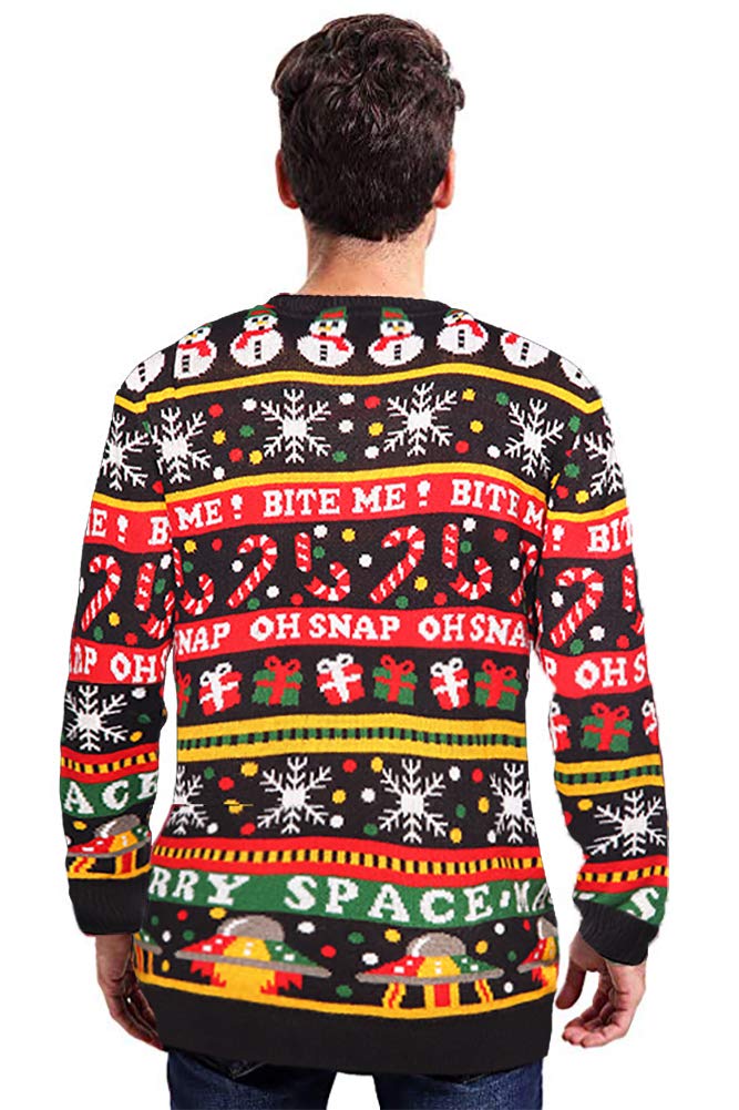 Arvilhill Mens Xmas Ugly Funny Pullover Sweater Long Sleeve Winter Knit Jumper Xmas Gift L - Image 3