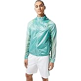 Lacoste Men's Waterproof Hooded Windbreaker, Florida/Mint, XX-Large