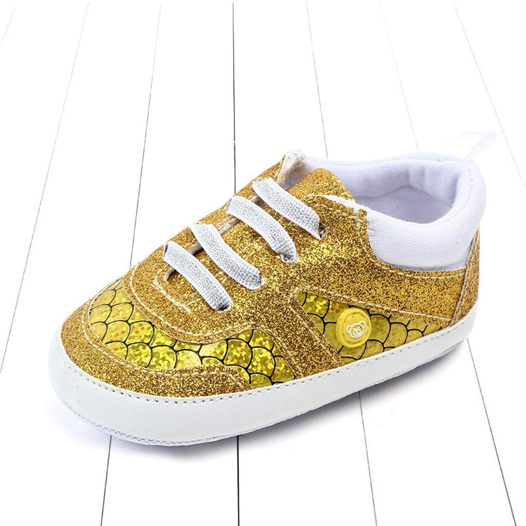 gold sequin baby shoes