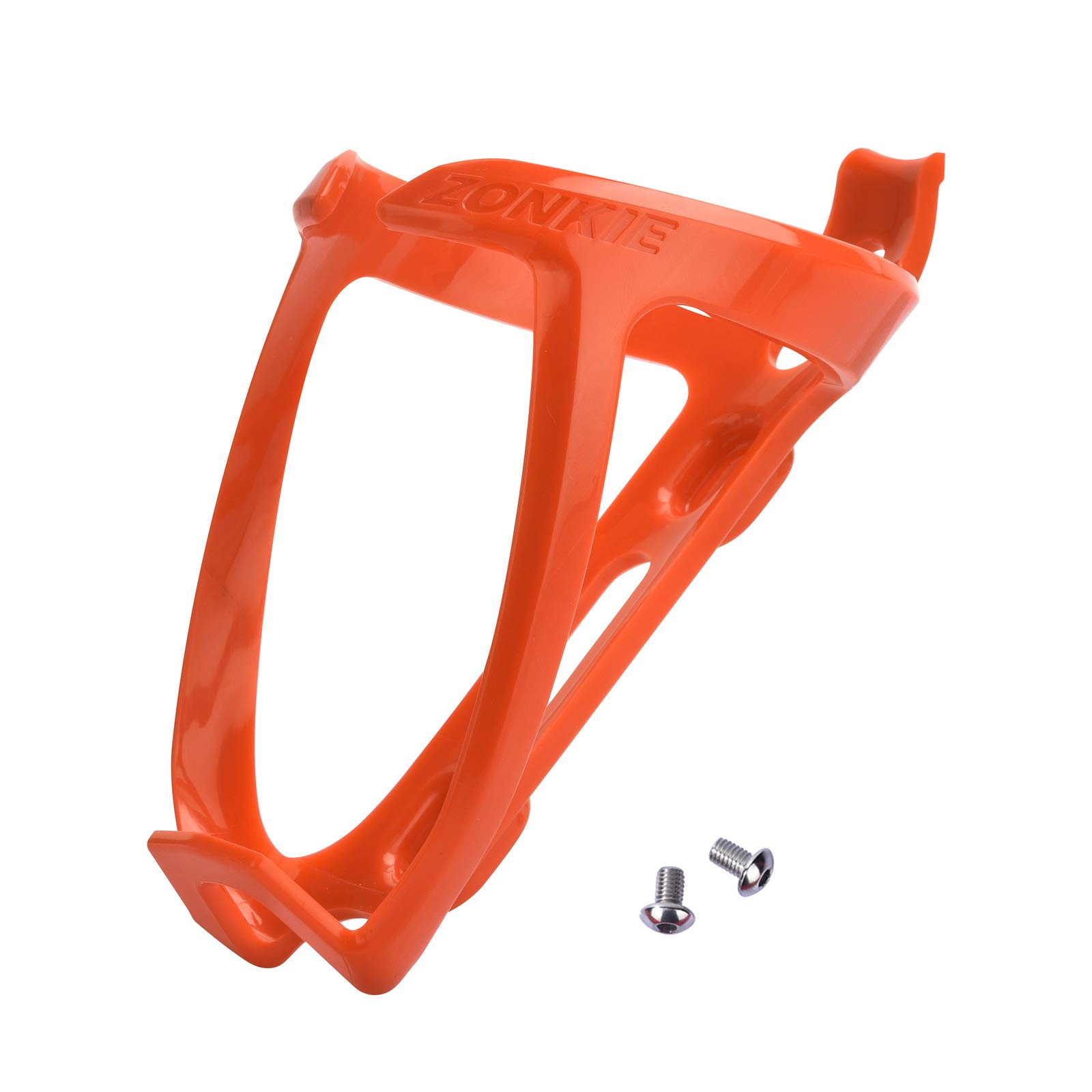 zonkie Bicycle Bottle Cages, Plastic Bike Bottle Holder, Road, Mountain Bicycle Bottle Cages (Orange)