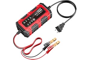 Chargeur et mainteneur de batterie, 1,5 A 6 V/12 V, chargeur de batterie automatique, mainteneur d'appel d'offres automatique
