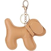 Hoheng Dog Keychain Cute Dog Bag Charm Leather Bag Charms for Handbags Animal Gifts for Women