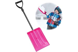 Snow Shovel Kids, Small Snow Shovel for Child Aged 2-13 Year Old, Plastic Winter Snow Removal Tool for Yard Driveway, 34 in T