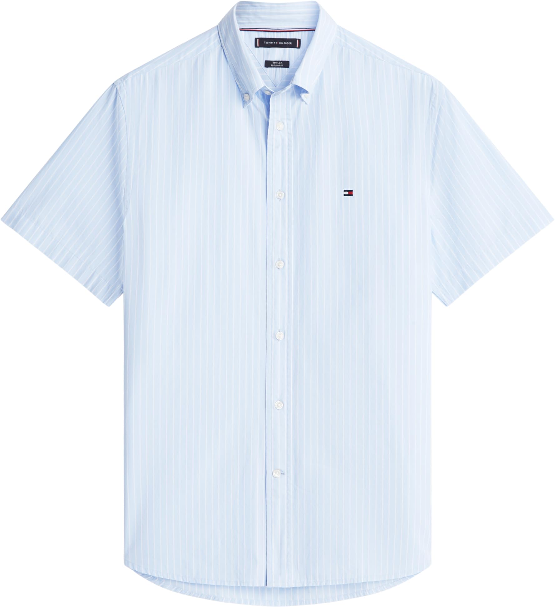 Tommy Hilfiger Herren Hemd Flex Poplin aus Baumwolle, Blau (Sweet Blue/Stripe), L 5