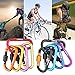 D-FantiX Aluminum Carabiner Keychain, Locking Carabiner Clip Outdoor Camping Equipment Pack of 10