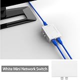 ECSiNG RJ45 Ethernet Network Switch 2 Port Splitter 2 In 1 Out Metal Mini view 2