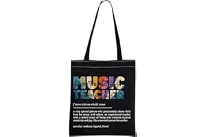 GJTIM Music Teacher Tote Bag Music Teacher Appreciation Gift Music Teacher Definition HandBag Gift for Piano Violin Guitar Teacher