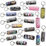 Ultimate Collectible New York NY NYC Manhattan Landmarks Photo Keychain Key Ring Gift Souvenir Set (18pk_SetA)