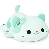 Onsoyours Original Rainbow Cat Plush 13 Inch Kitty Plushies Toy Blue Cat Kitten Stuffed Animal Soft Pillow Kawaii Plushie Gift for Kids & Adults (Rainbow Cat, 13")