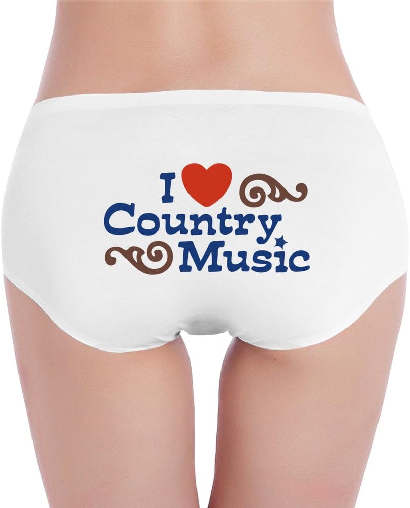 PRETY I Love Country Music Sexy Fashion Underwear White For Women And Girls