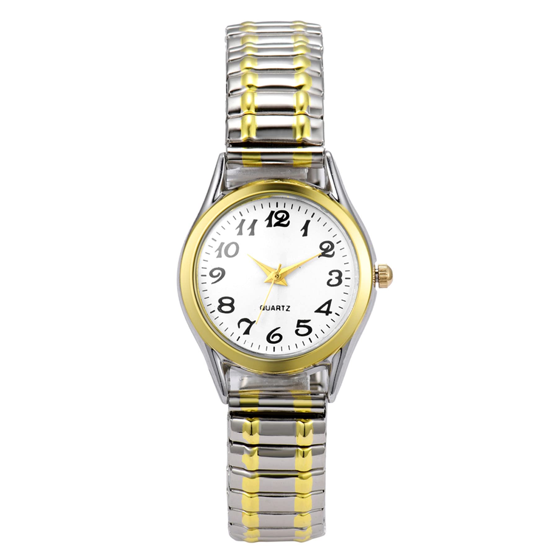 Avaner Elastic Strap Wristwatch, Couple Bangle Watch, Ultrathin Bracelet Watch, Big Number Analog Quartz Watch for Men and Women